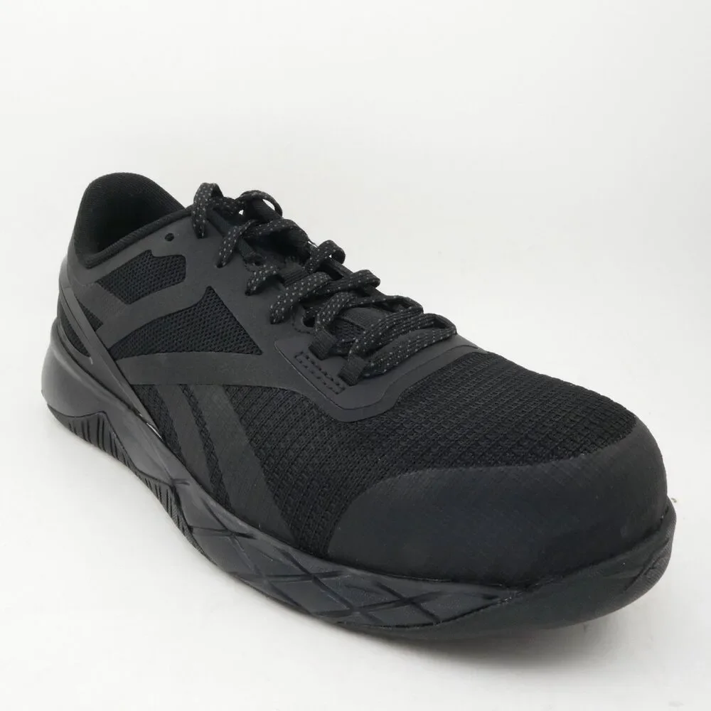 Reebok Nanoflex Unisex Men's US 6.5 - WO 8.5 Tr Black Safety Athletic Work Shoe